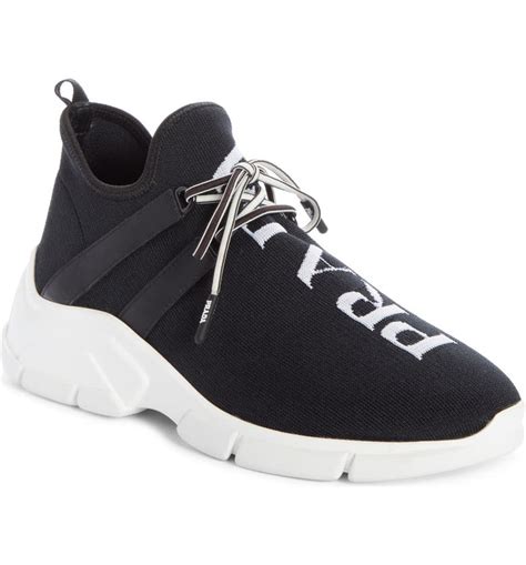 prada sock sneakers women|Prada black sneakers ladies.